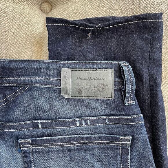 Diesel Thavar Ripped Wash U0821 Stretch Distressed Slim Skinny 32x32 - Picture 4 of 12